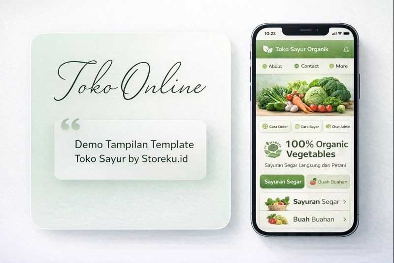 Contoh Bio Link Toko Sayur