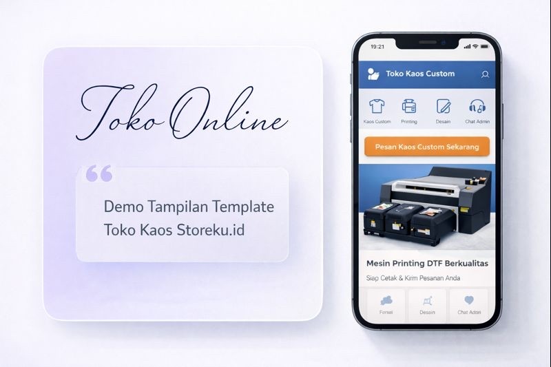 Contoh Halaman Toko Online Kaos